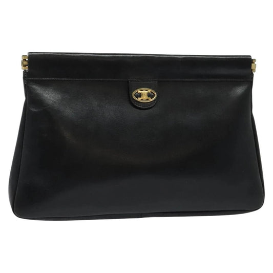 VINTAGE CELINE CLUTCH BLACK LEATHER