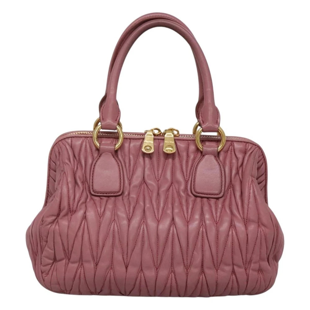 Miu Miu Matelasse Bag - Pink Leather