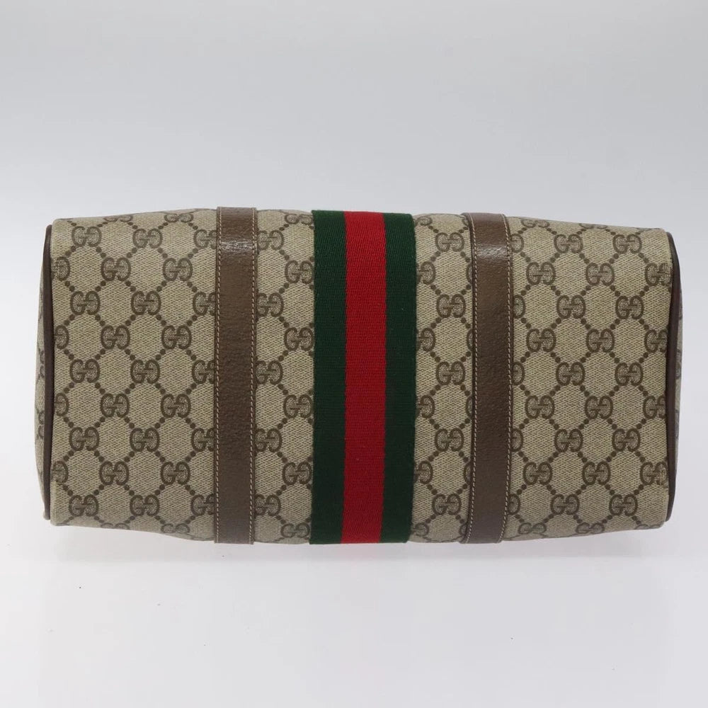 GUCCI BOSTON BAG GG SUPREME WEB SHERRY LINE