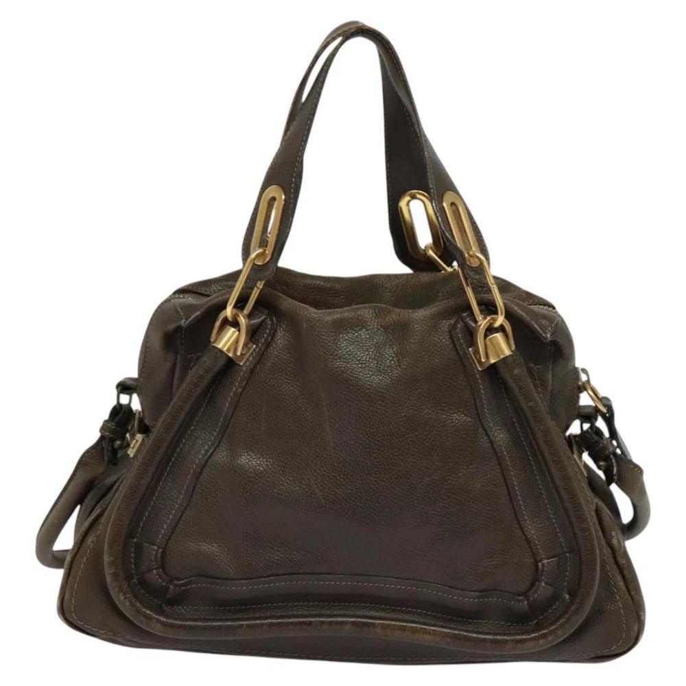 CHLOE PARATY BAG BROWN LEATHER