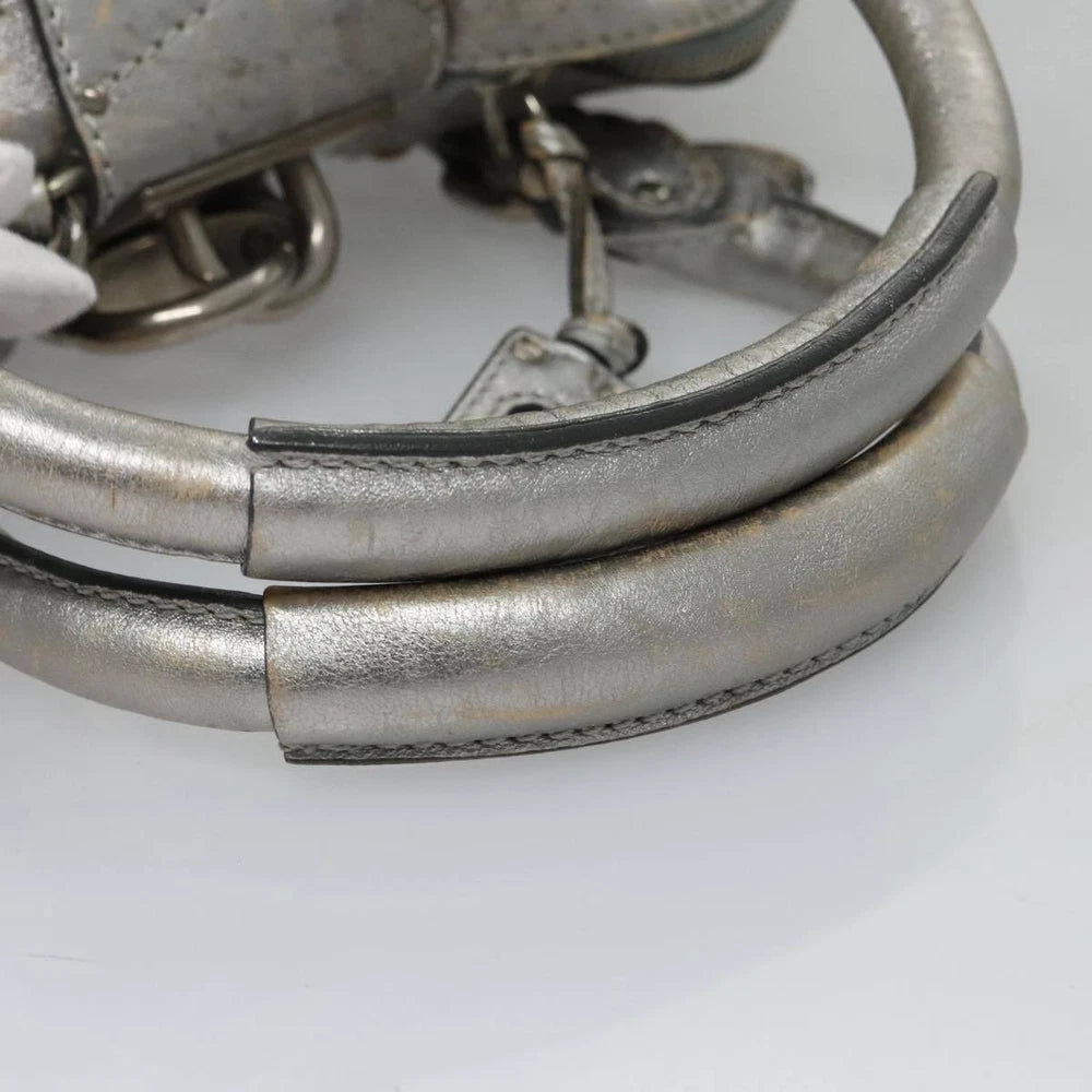 CHLOE PADDINGTON BAG SILVER LEATHER