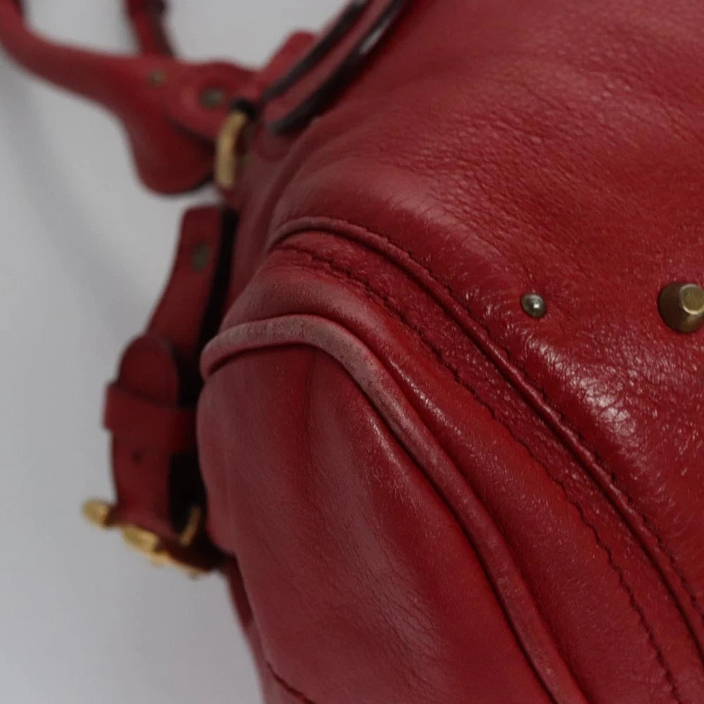 CHLOE PADDINGTON BAG RED LEATHER
