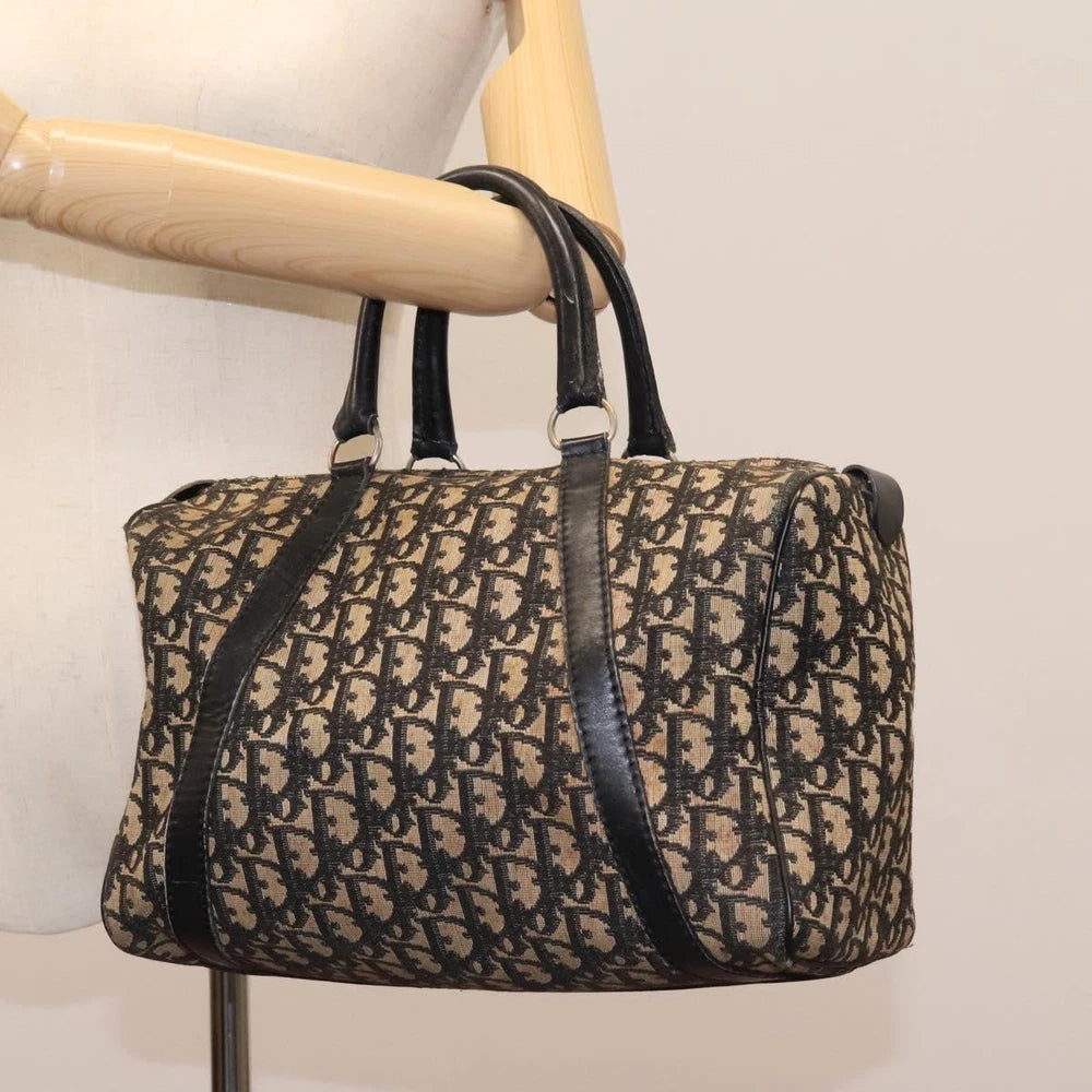 CHRISTIAN DIOR BOSTON BAG 30 TROTTER CANVAS