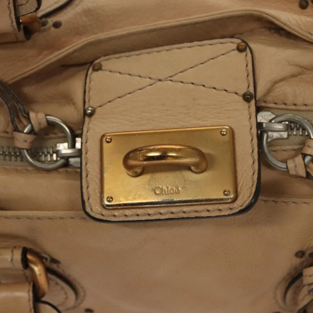 CHLOE PADDINGTON BAG BEIGE LEATHER