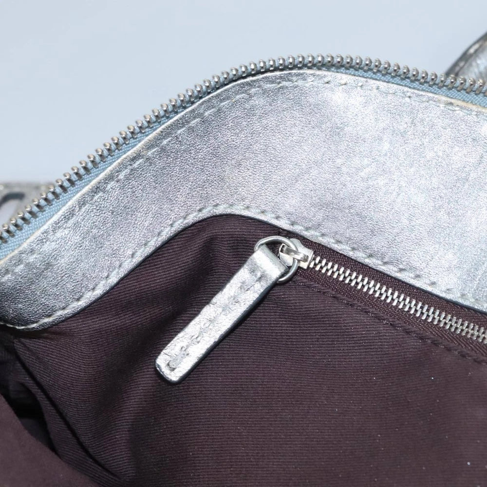 CHLOE PADDINGTON BAG SILVER LEATHER