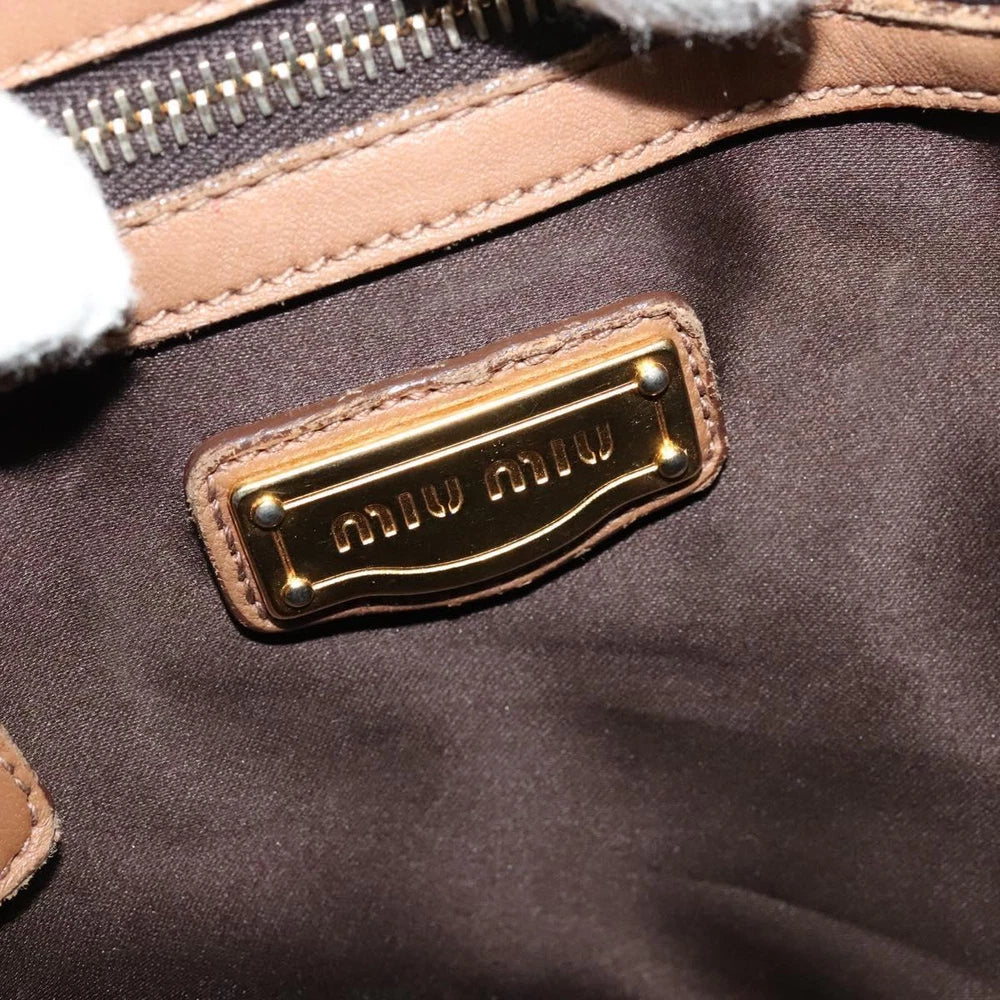 MIU MIU BAG BROWN MATELASSE LEATHER