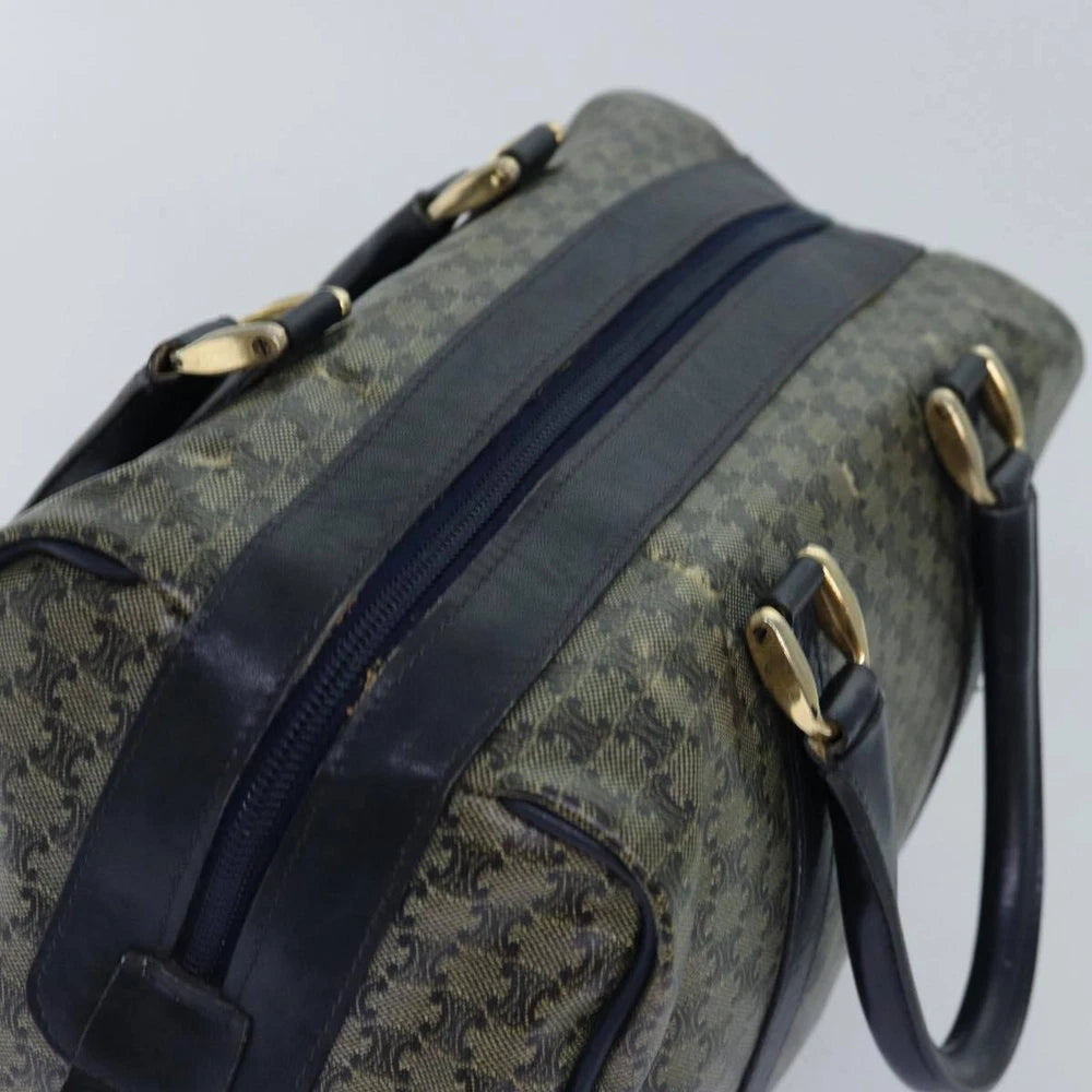 CELINE BOSTON BAG MACADAM CANVAS NAVY