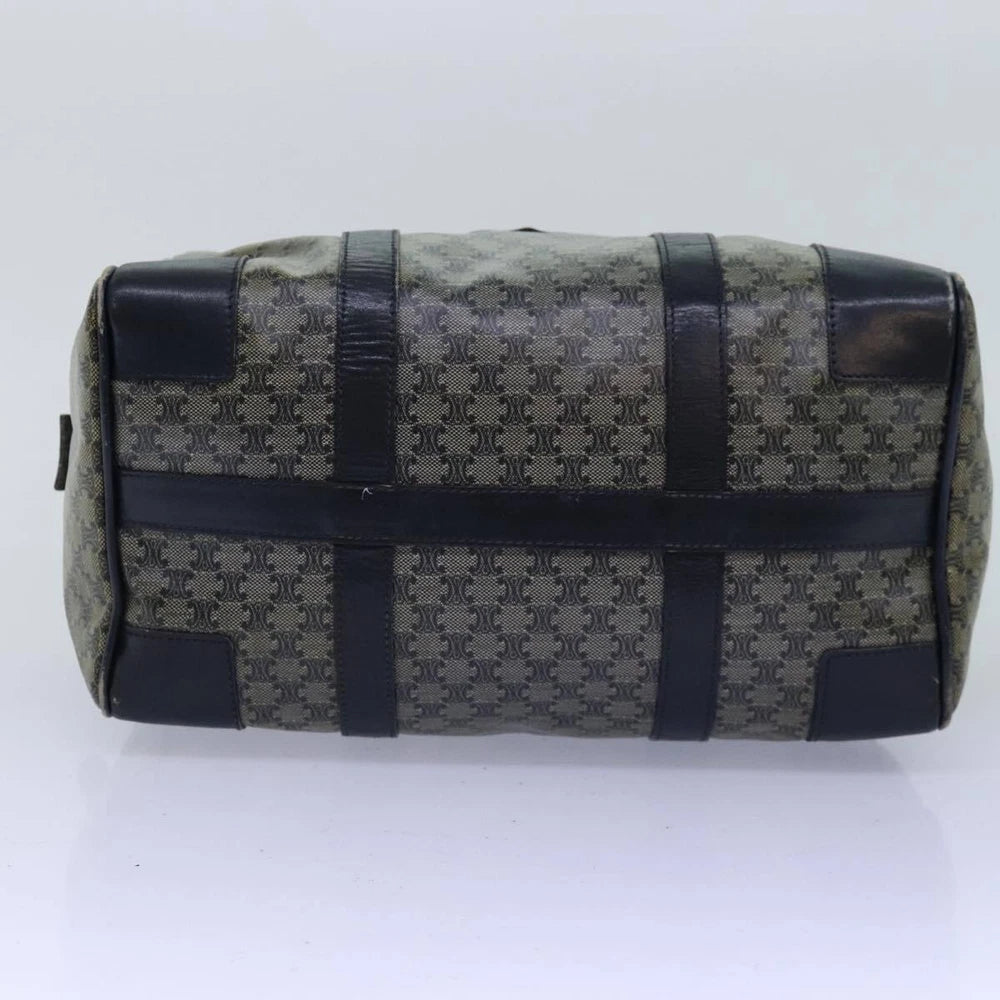 CELINE BOSTON BAG MACADAM CANVAS NAVY
