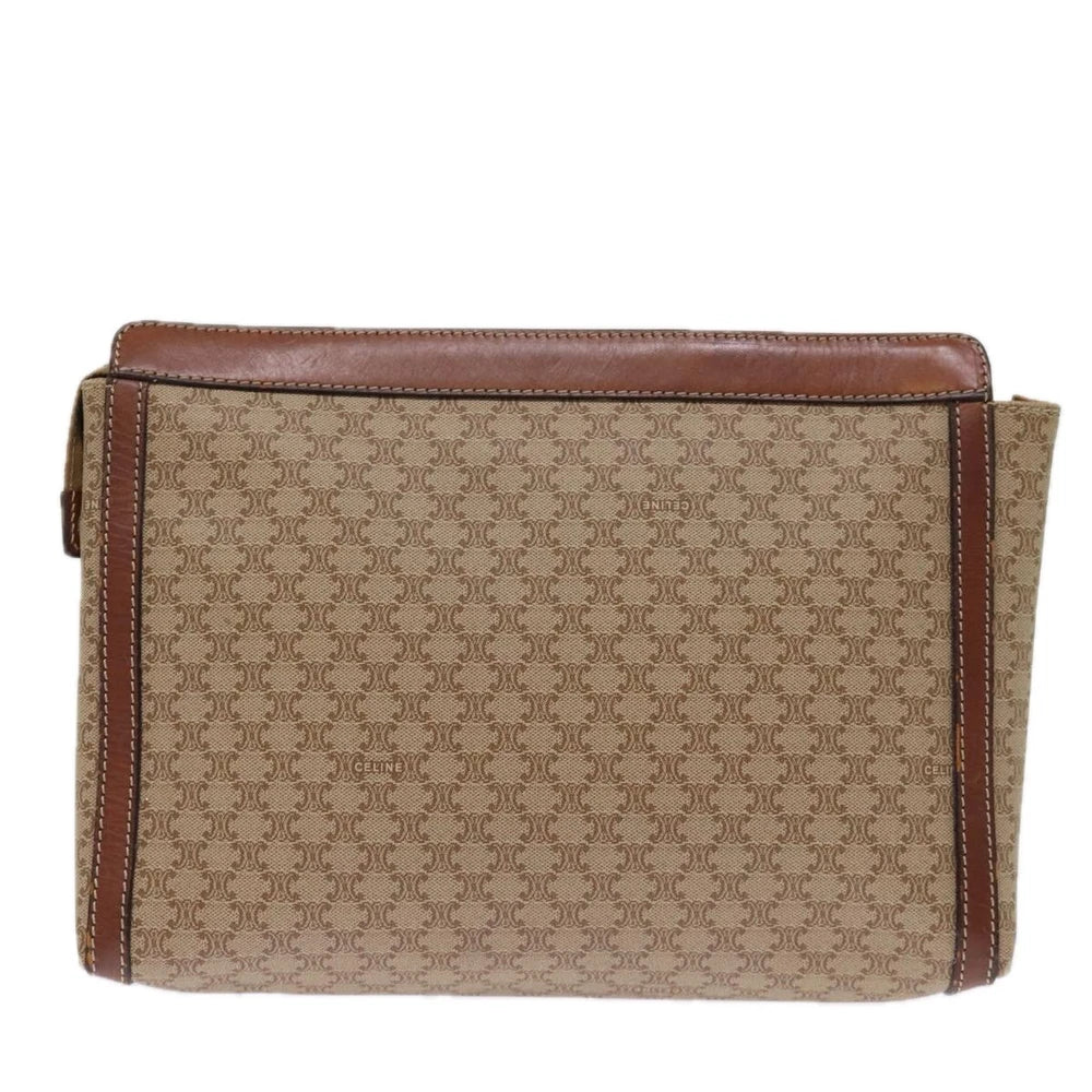 CELINE CLUTCH MACADAM CANVAS