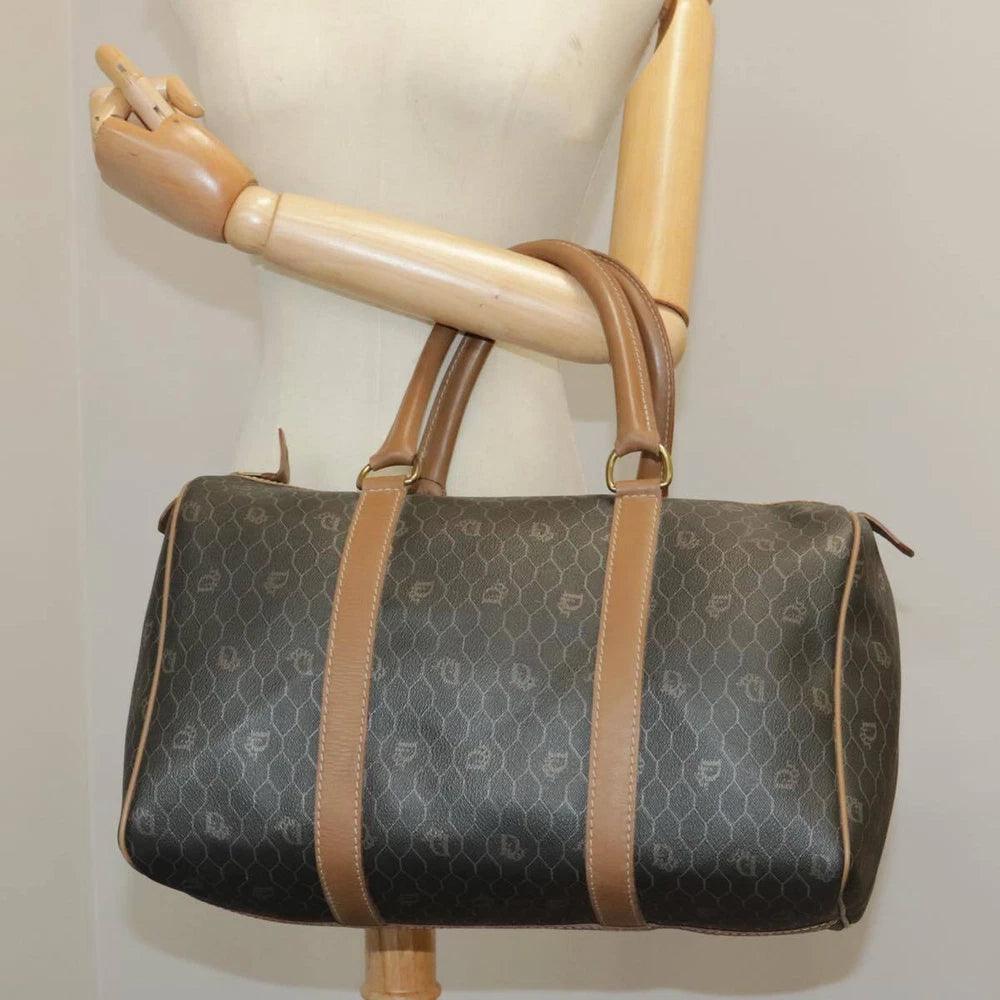 CHRISTIAN DIOR BOSTON BAG HONEYCOMB CANVAS