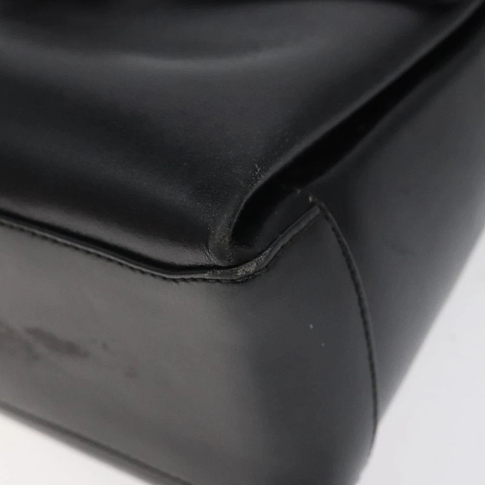 GUCCI BAMBOO BAG BLACK LEATHER