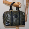 CELINE BOSTON BAG MACADAM CANVAS NAVY