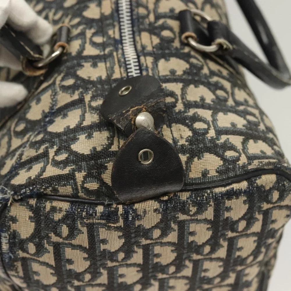 Christian Dior Boston Bag 30 -  Navy Trotter Canvas
