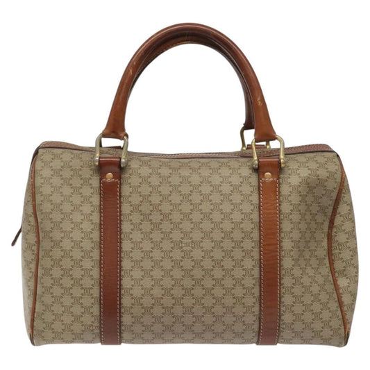 CELINE BOSTON BAG MACADAM CANVAS BEIGE