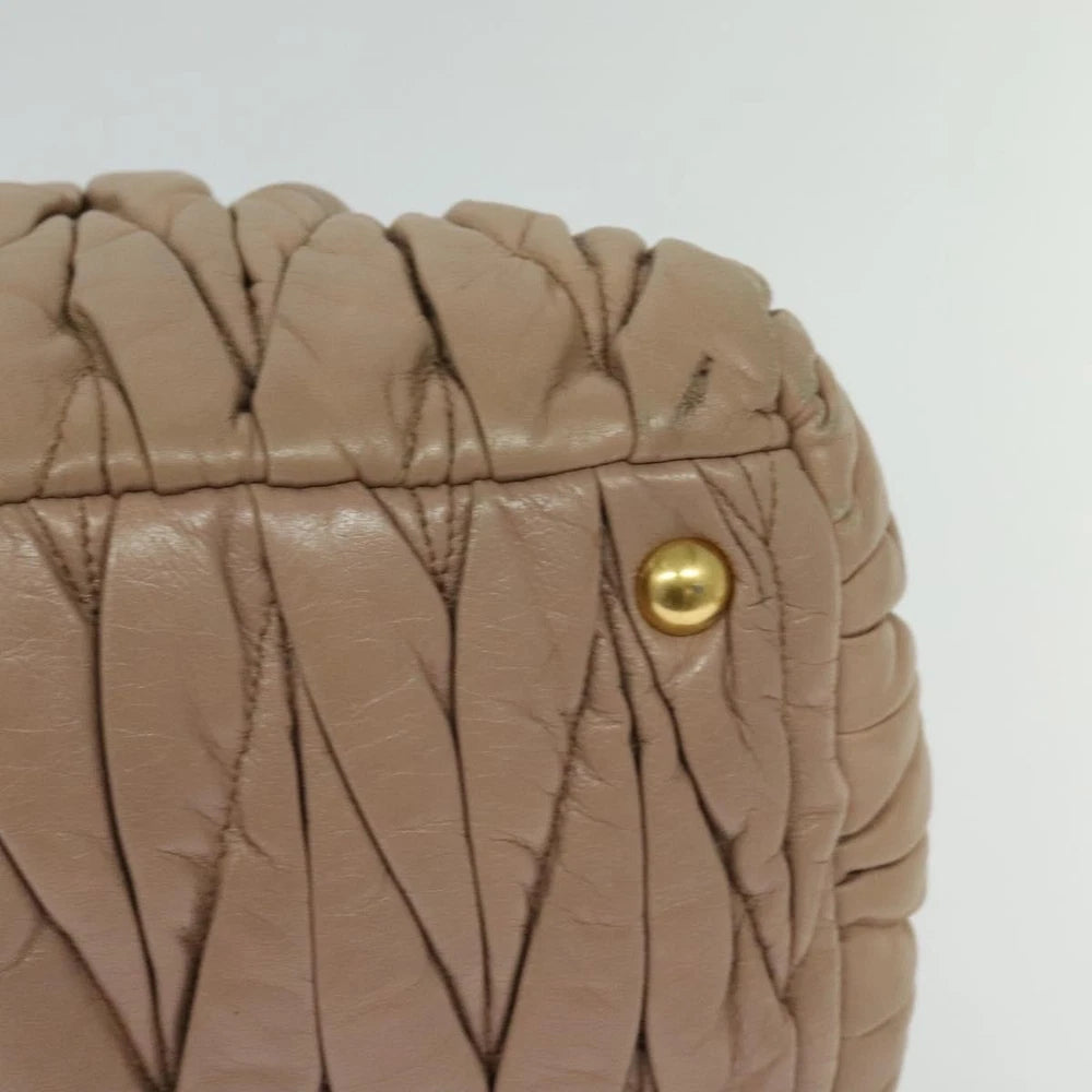 Miu Miu Matelasse Bag - Beige Leather