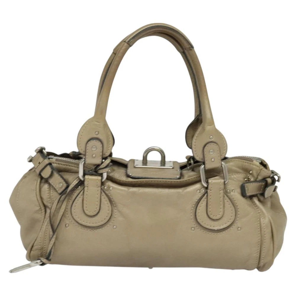 CHLOE PADDINGTON BAG BEIGE LEATHER