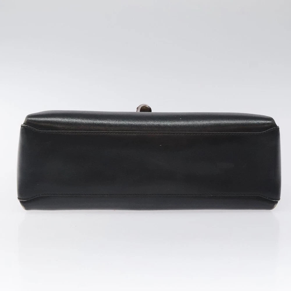 GUCCI BAMBOO BAG BLACK LEATHER