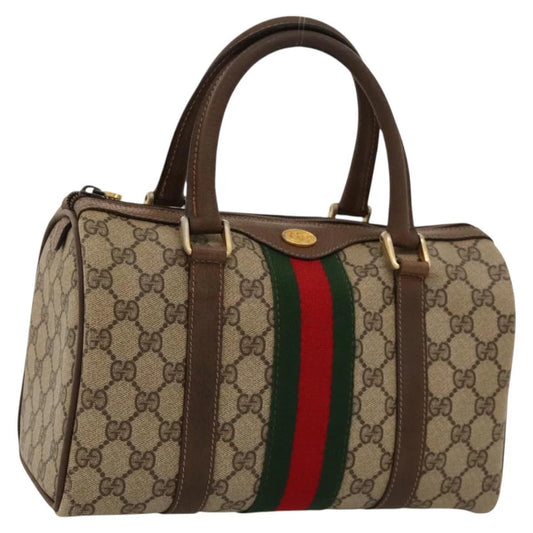 GUCCI BOSTON BAG GG SUPREME WEB SHERRY LINE