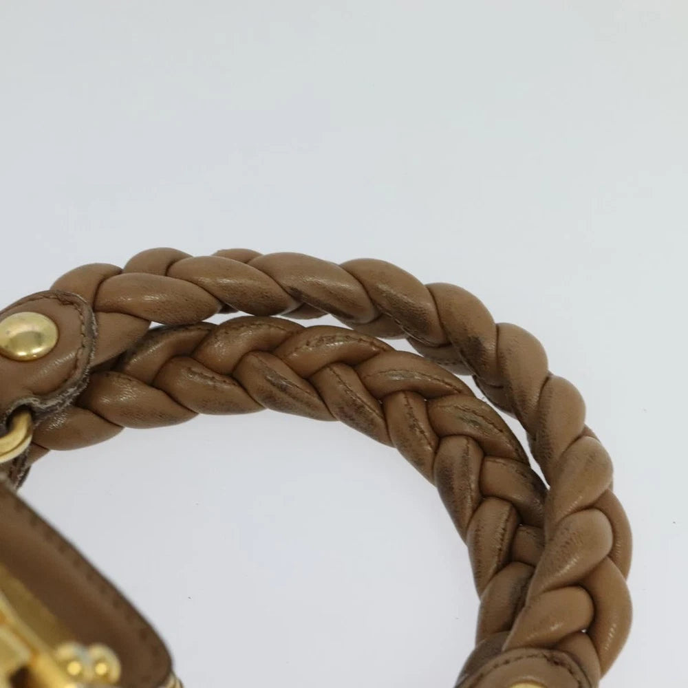MIU MIU BAG BROWN MATELASSE LEATHER