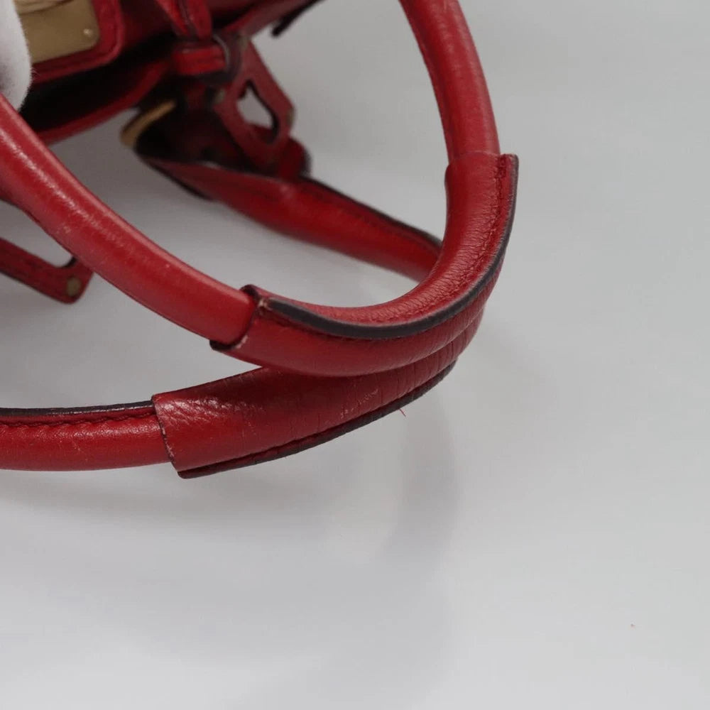 CHLOE PADDINGTON BAG RED LEATHER