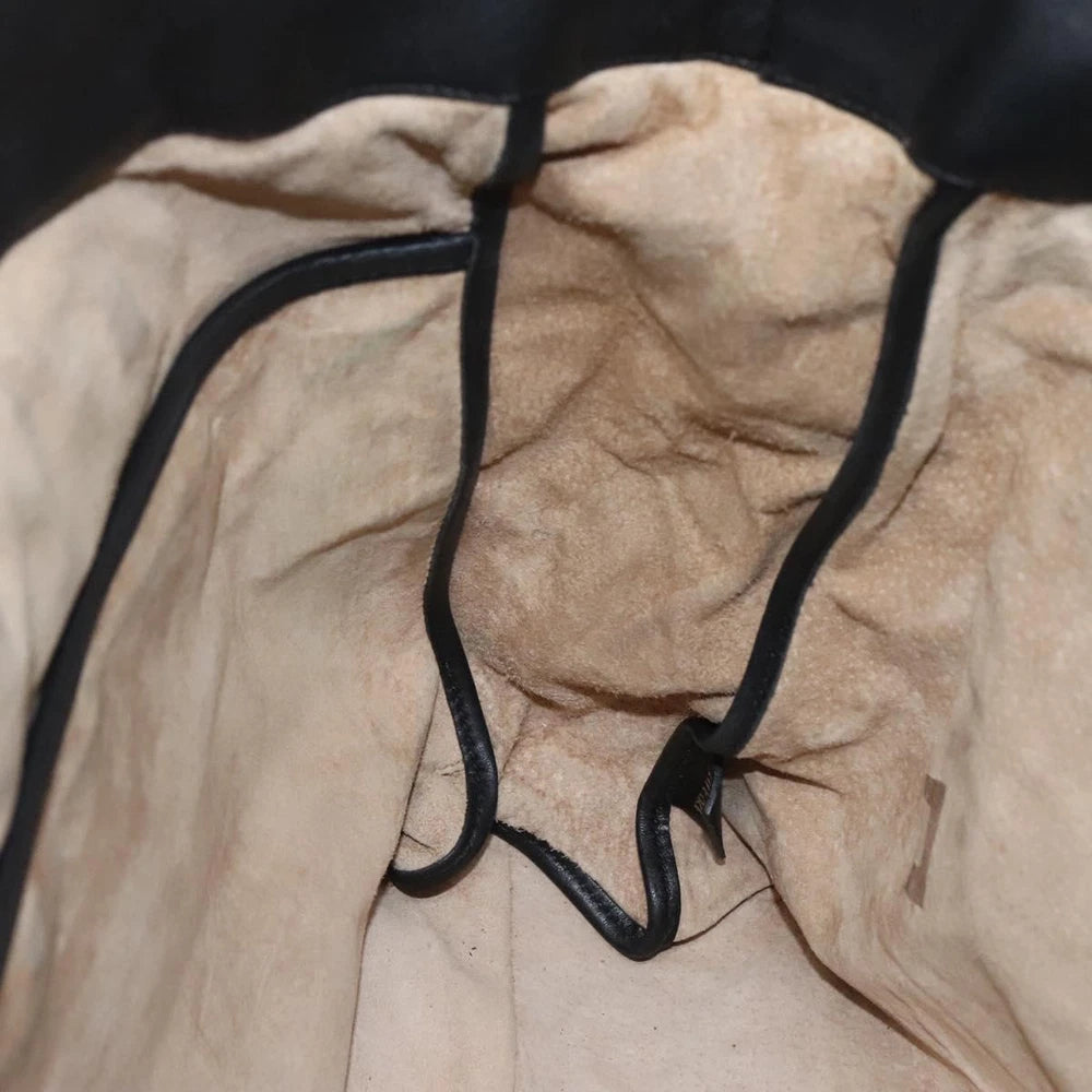 PRADA TOTE BAG BLACK LEATHER