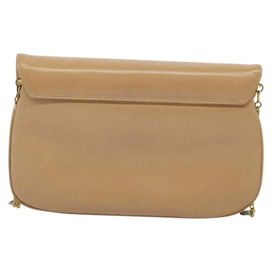 Christian Dior Chain Shoulder Bag - Beige Leather