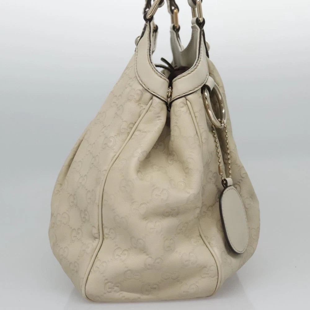 Gucci Sukey Bag - White Guccissima Leather