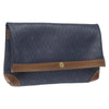CHRISTIAN DIOR CLUTCH HONEYCOMB CANVAS