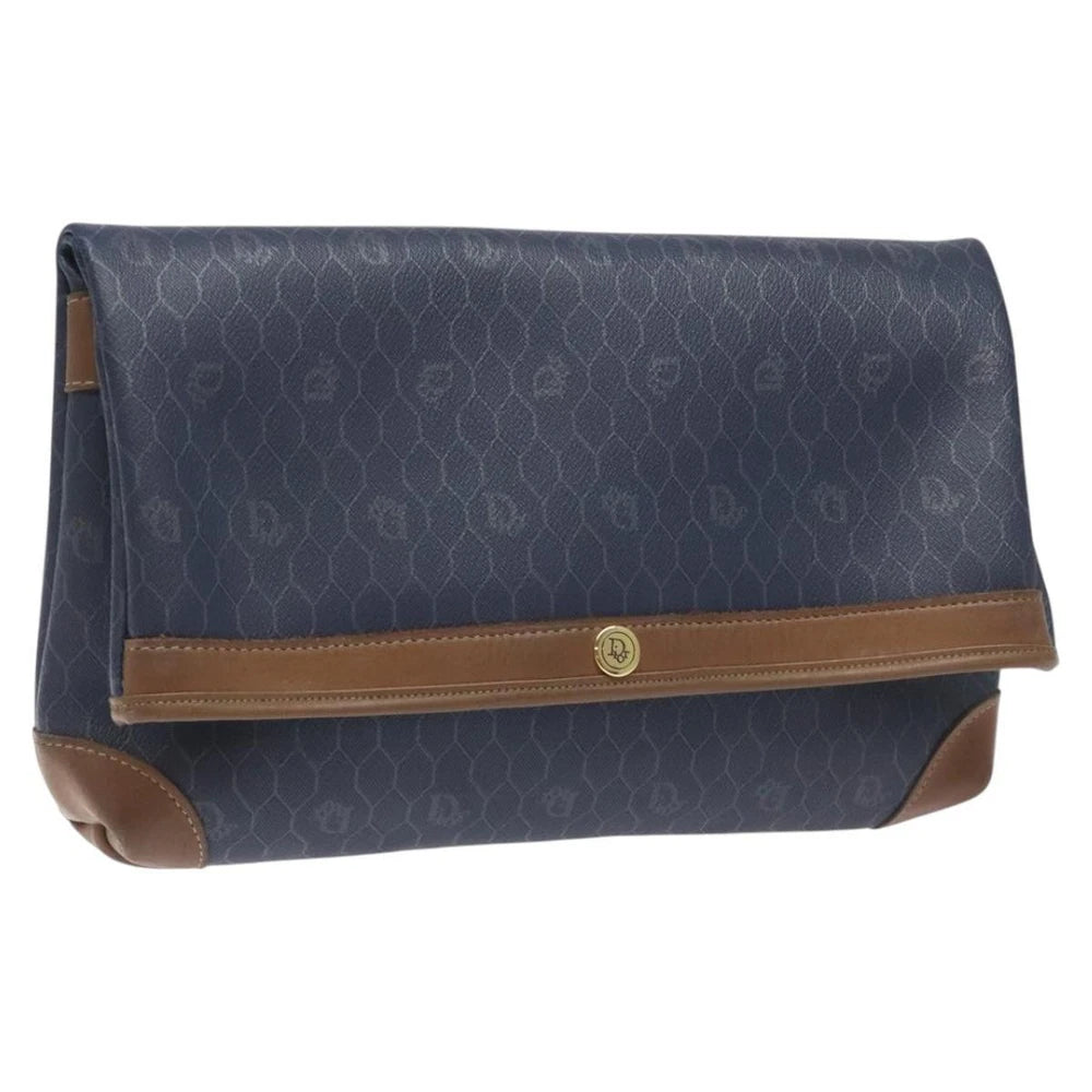 CHRISTIAN DIOR CLUTCH HONEYCOMB CANVAS