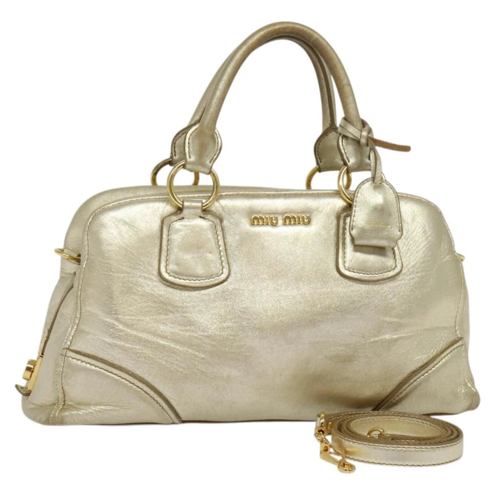 Vintage Miu Miu Bag - Gold Leather