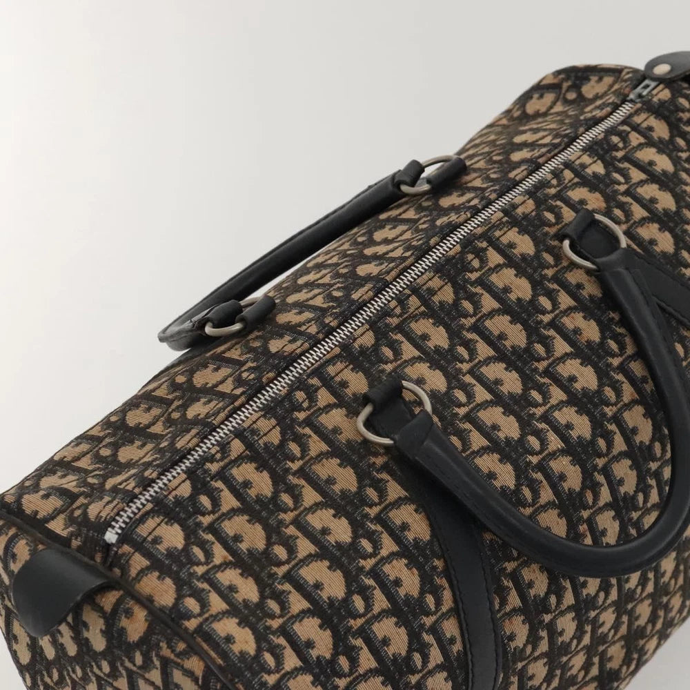 CHRISTIAN DIOR BOSTON BAG 40 TROTTER CANVAS