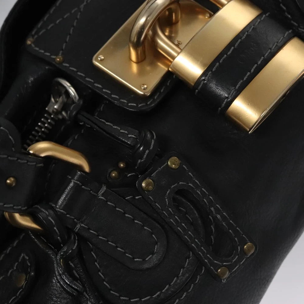 CHLOE PADDINGTON BAG BLACK LEATHER
