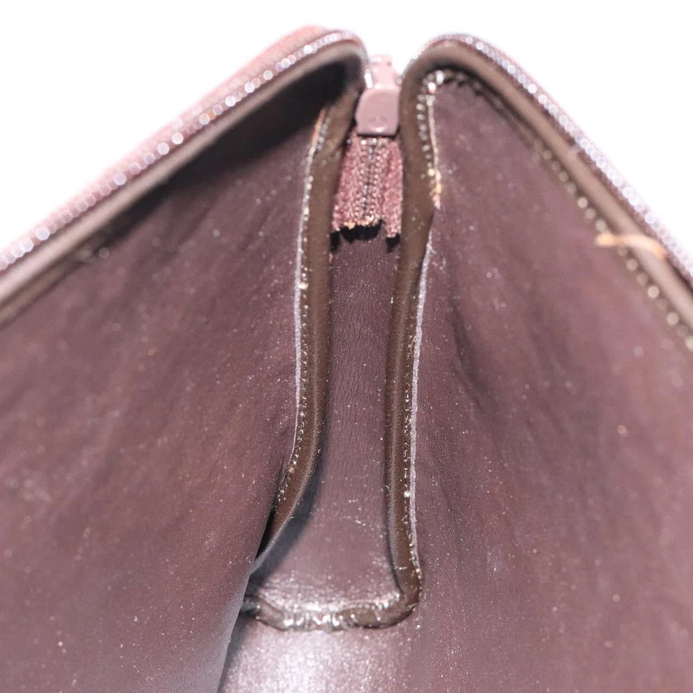 CHRISTIAN DIOR CLUTCH BROWN TROTTER CANVAS