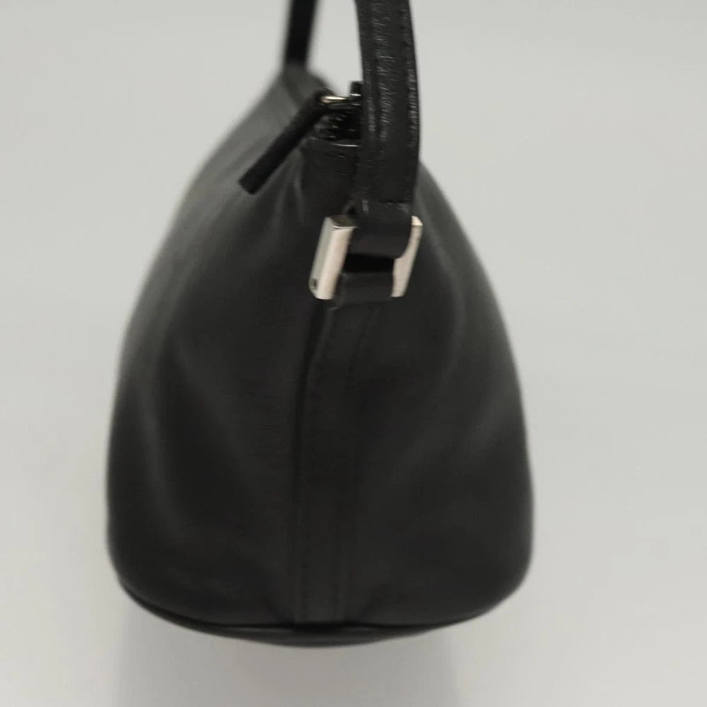 GUCCI SHOULDER BAG BLACK LEATHER