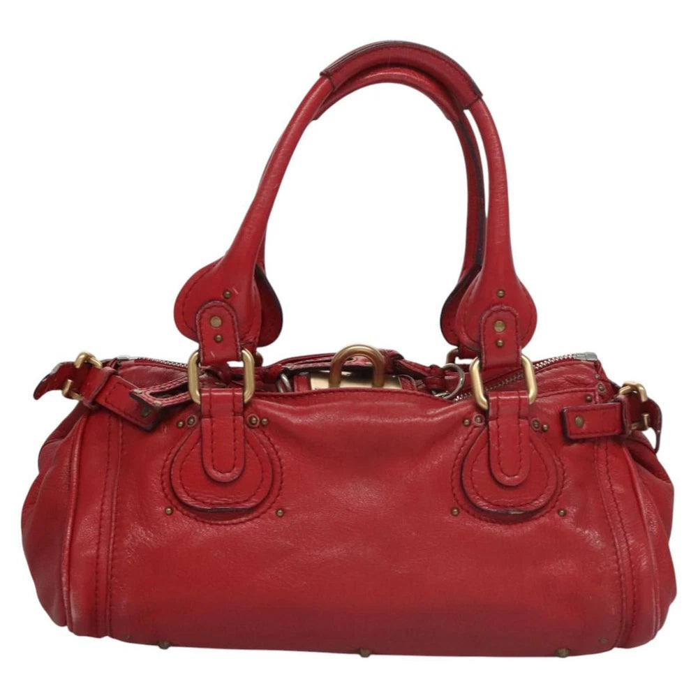 CHLOE PADDINGTON BAG RED LEATHER
