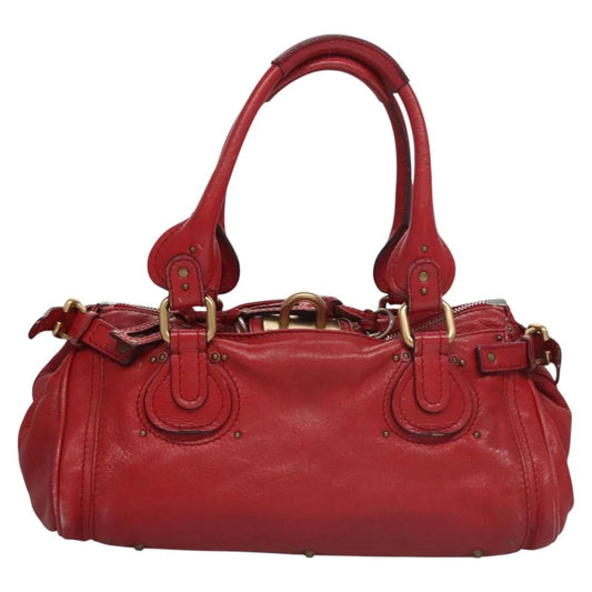 CHLOE PADDINGTON BAG RED LEATHER