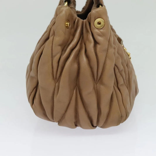 MIU MIU BAG BROWN MATELASSE LEATHER