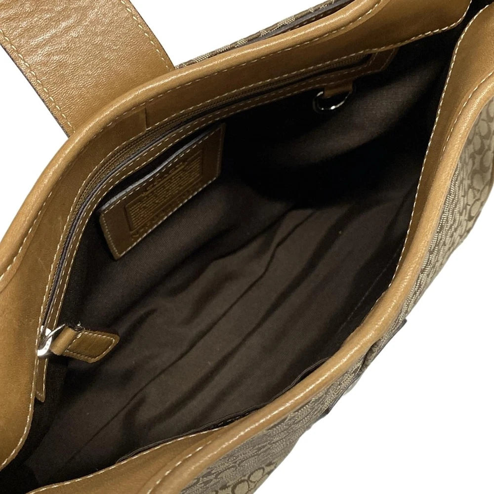 Vintage Coach Mini Signature Bag - Beige and Brown