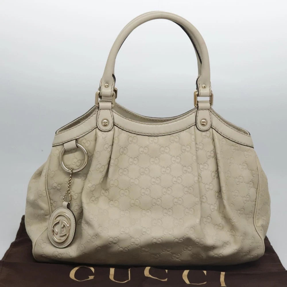 Gucci Sukey Bag - White Guccissima Leather