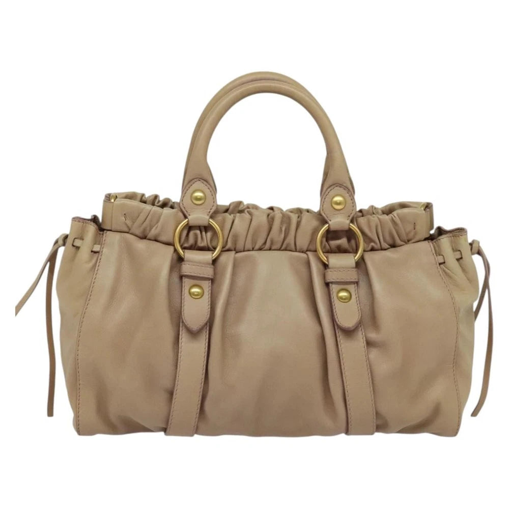 Miu Miu Vitello Bag - Beige Leather