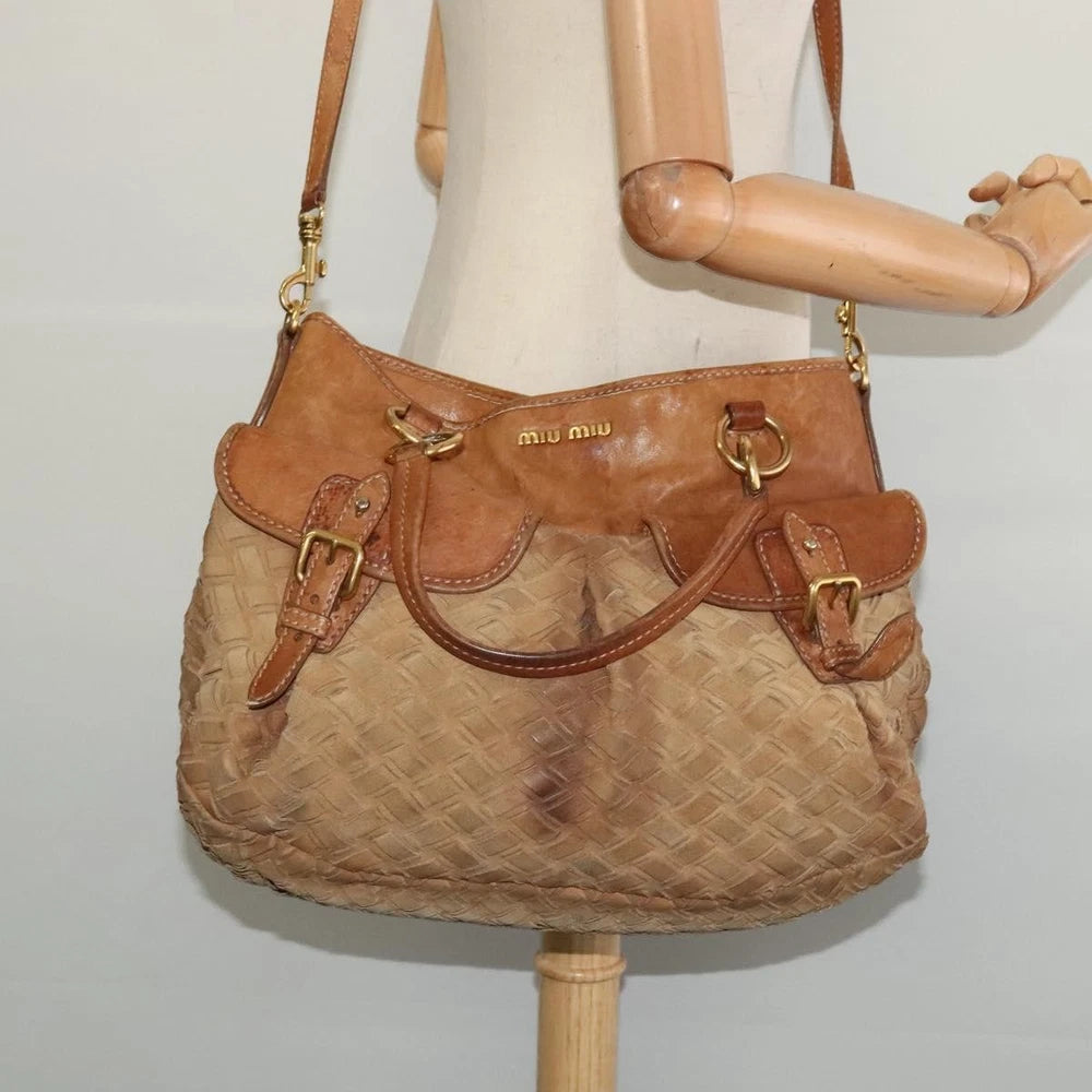 Miu Miu Tote Bag - Brown Suede