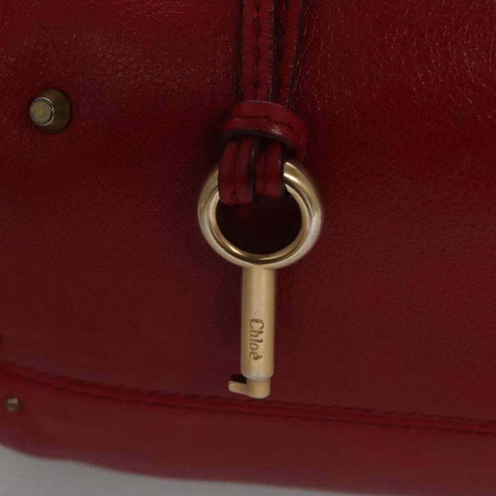 CHLOE PADDINGTON BAG RED LEATHER