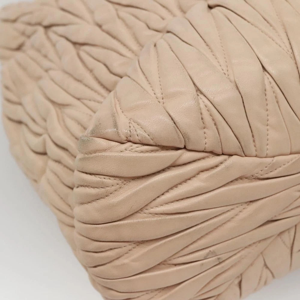 Miu Miu Matelasse Bag - Light pink Leather