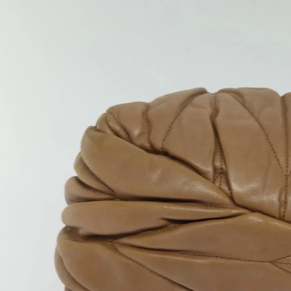 MIU MIU BAG BROWN MATELASSE LEATHER
