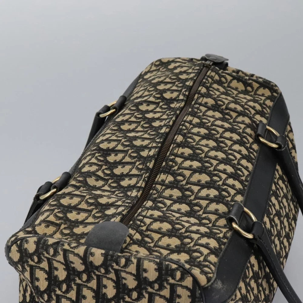 CHRISTIAN DIOR BOSTON BAG 40 TROTTER CANVAS