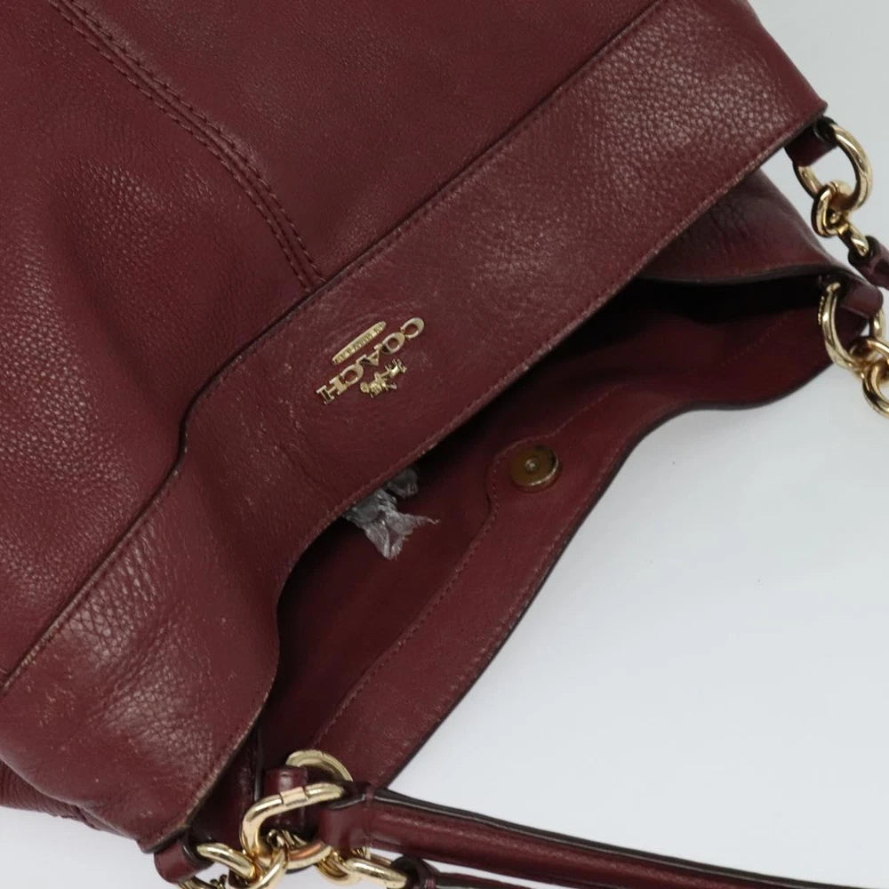 COACH TOTE BAG RED LEATHER
