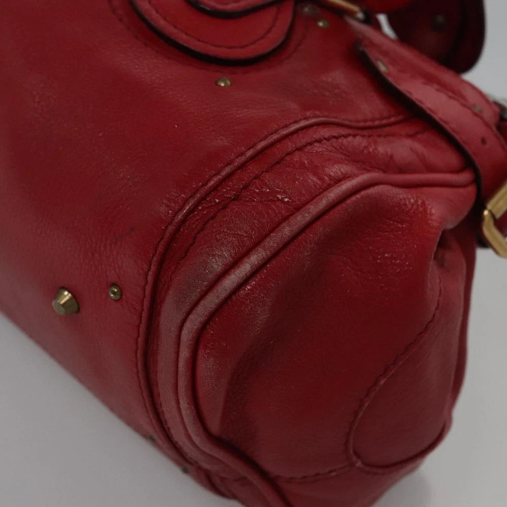 CHLOE PADDINGTON BAG RED LEATHER