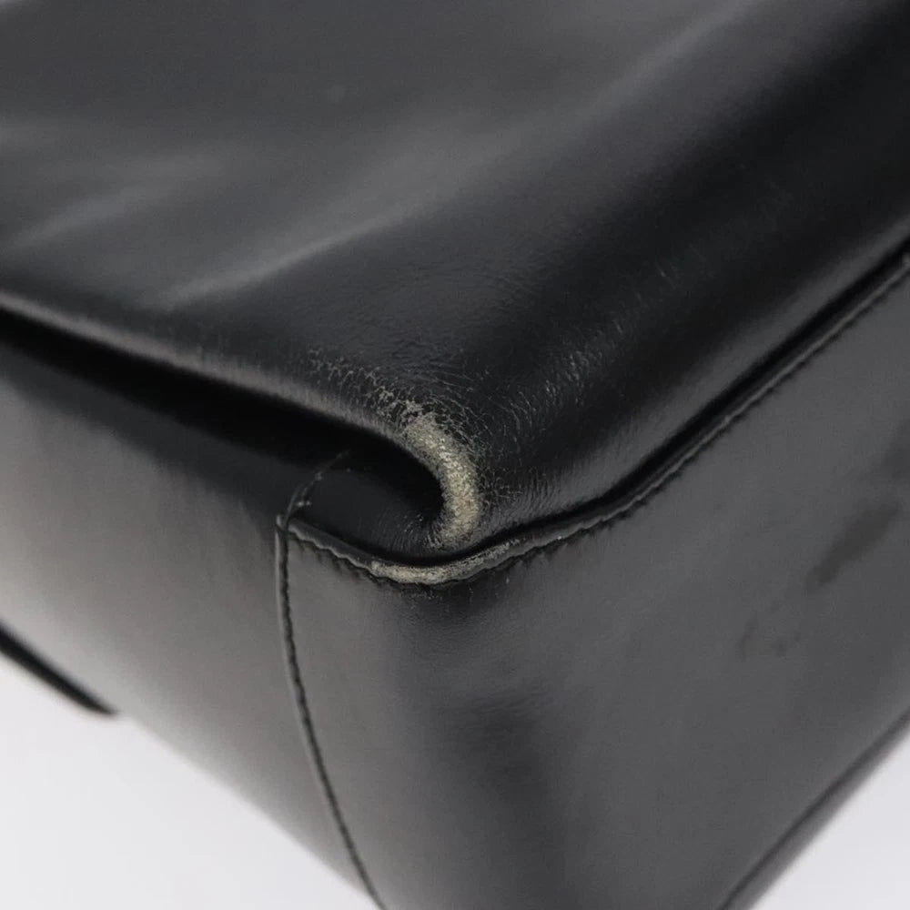 GUCCI BAMBOO BAG BLACK LEATHER