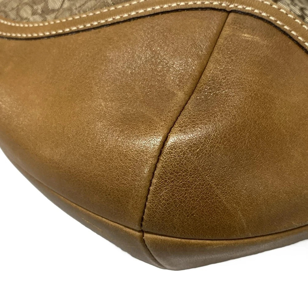 Vintage Coach Mini Signature Bag - Beige and Brown