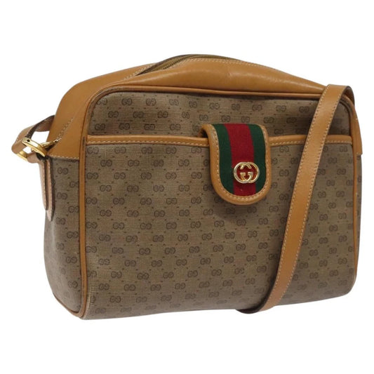 GUCCI MICRO CROSSBODY BAG GG COATED CANVAS